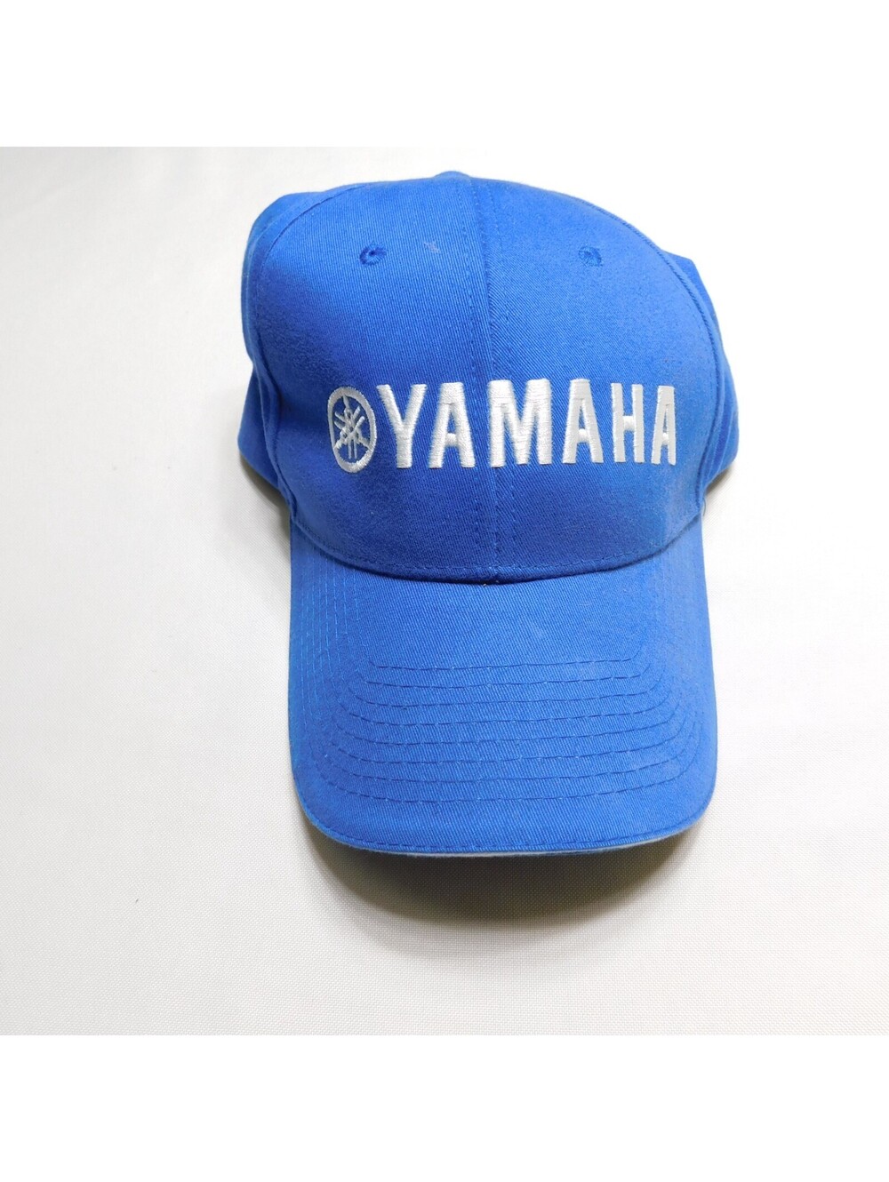 Yamaha Racing Hat Mens One Size Adjustable Blue Embroidered Motorcycle Cap